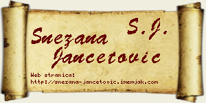 Snežana Jančetović vizit kartica